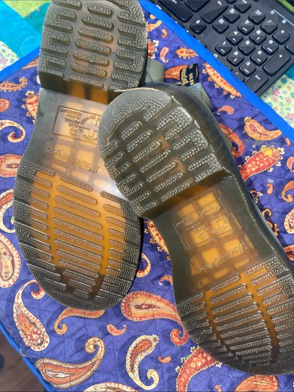 Dr Marten pascal sage green leather.